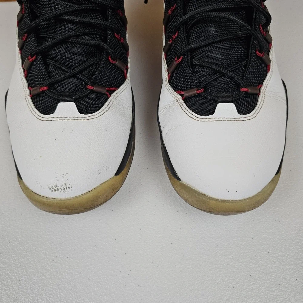 Air Jordan Prime Flight Shoes Mens Sz 10 White Black Gym Red 616846-101